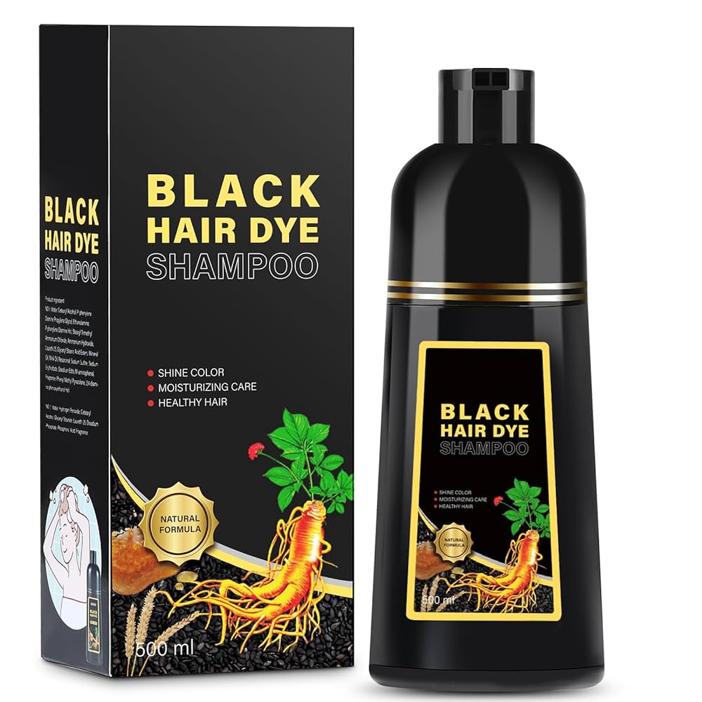 Amazon.com : Black Hair Dye Shampoo 3 in 1, Hair Color